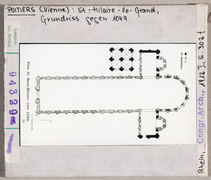 Vorschaubild Poitiers: Saint-Hilaire, Grundriss um 1049 